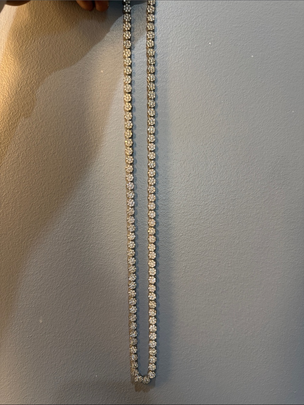 Diamond-Style Silver Tennis Necklace - Women Jewelry